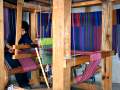 Weaving typical Mayan fabrics